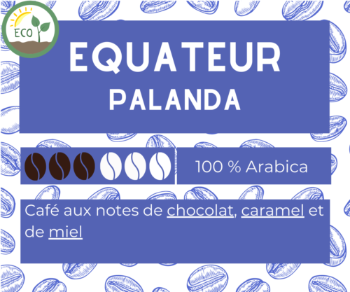 Café Palanda Equateur est un grand cru rare cultivé dans la province de Zamora.