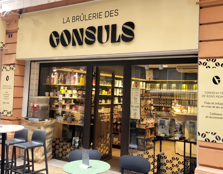 Intérieur de la boutique La Brûlerie des Consuls à Montauban